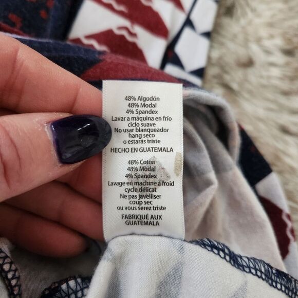 Lularoe Julia Stretchy Bodycon Midi Dress Purple and Red Geometric Print Small - Picture 5 of 7